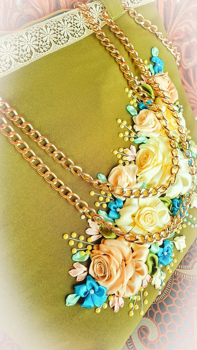 Ribbon Embroidered Bag