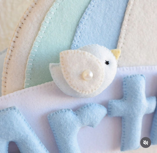 Baby Boy Teddy Bear Personalized Name Wreath