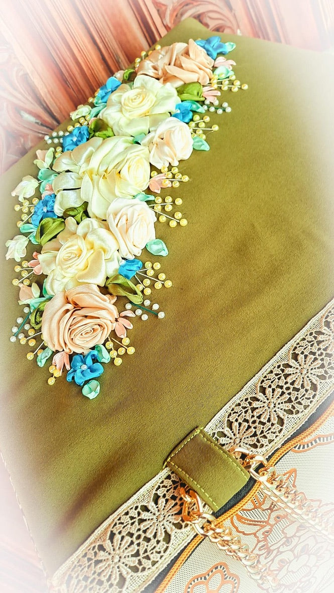 Ribbon Embroidered Bag