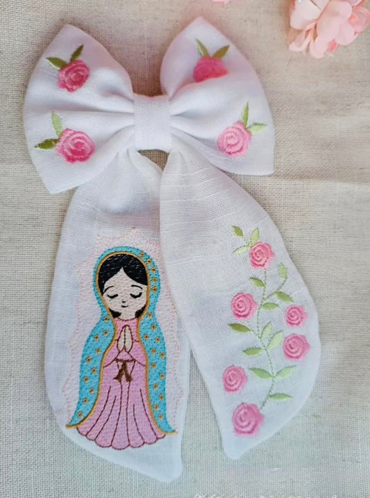 St.Mary Hair Bow( Our Lady of Guadalupe) - 4