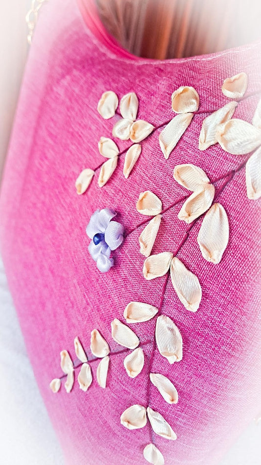 Ribbon Embroidered Bag