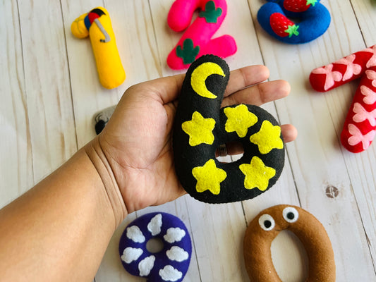 Felt Fleece Numbers, learning toys, colorful numbers for kids, educational toy, soft numbers 0-9, toddler educational toy