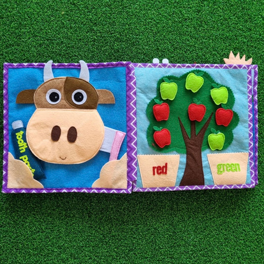 Cute girl cover page toddler /preschool busy book .