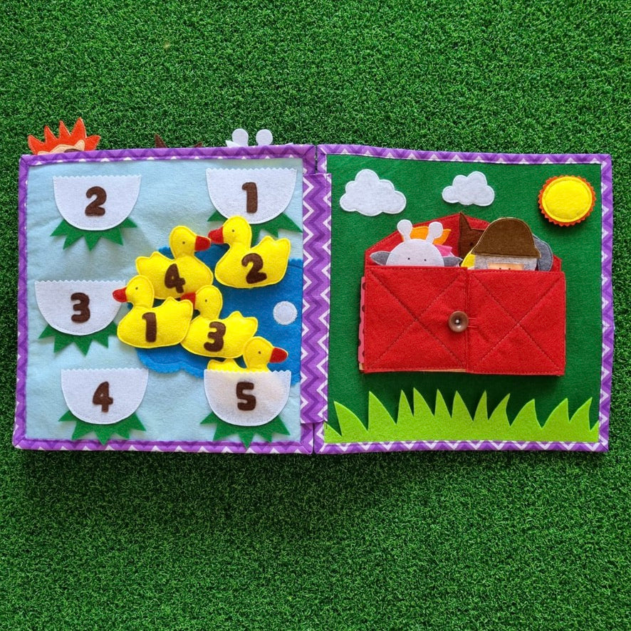 Cute girl cover page toddler /preschool busy book .
