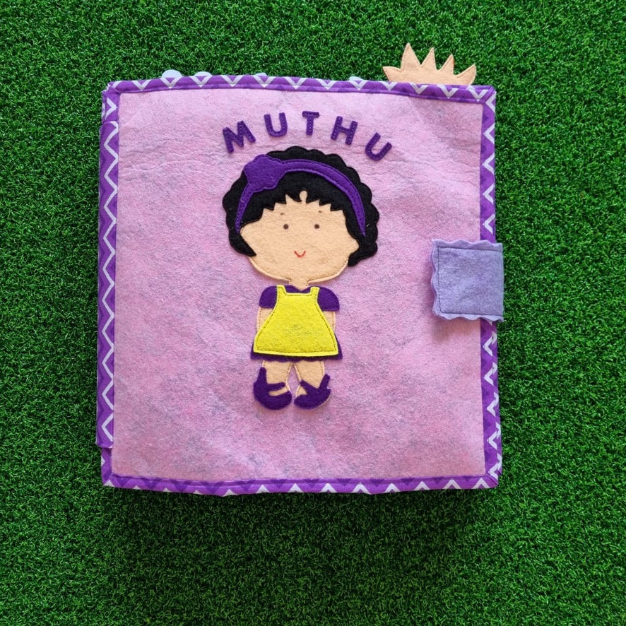 Cute girl cover page toddler /preschool busy book .