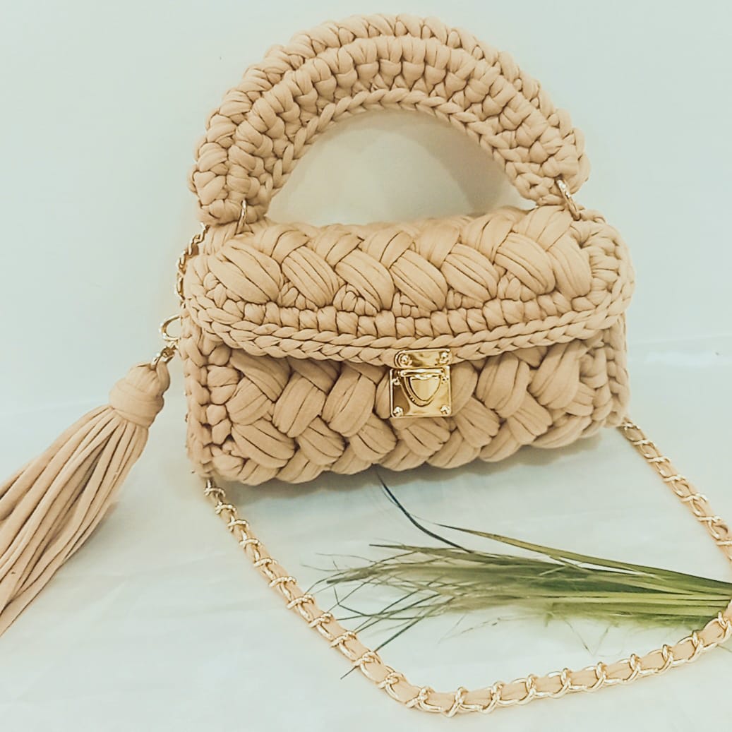 Crochet luxury Handbag/ shoulder bag