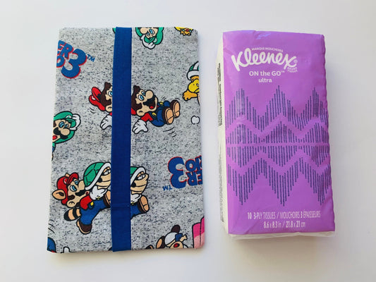 Fabric Tissue Holder, Pocket Tissue Holder, Mini Tissue Pouch, Travel Tissue Holder, Pocket Tissue Cover, Kleenex Case