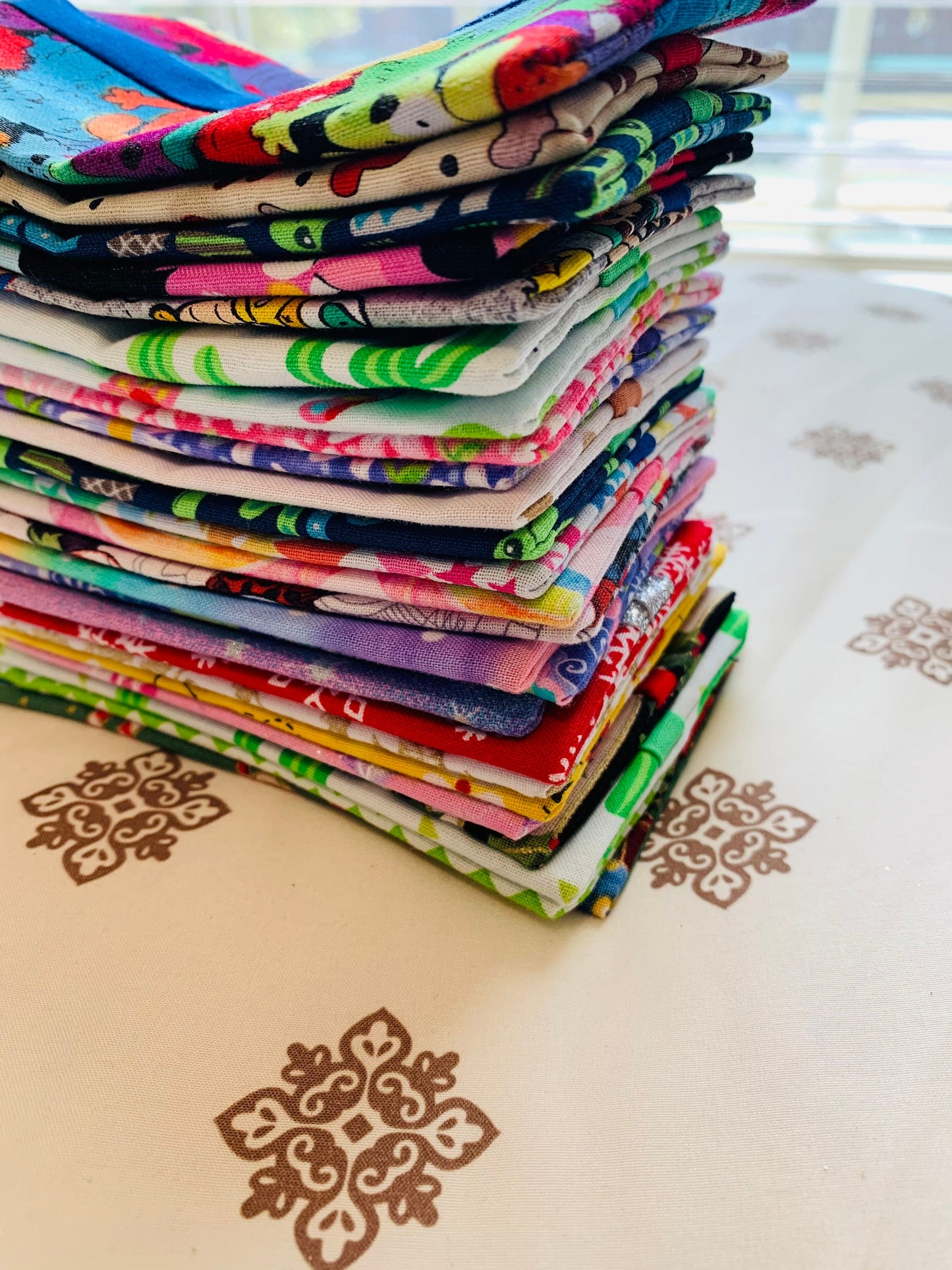 Rainbow Fabric Tissue Holder, Pocket Tissue Holder, Mini Tissue Pouch, Travel Tissue Holder, Pocket Tissue Cover, Kleenex Case