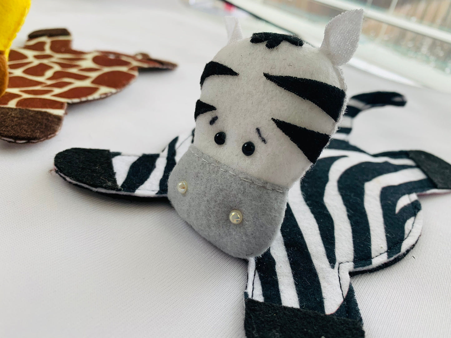 coasters for kids giraffe zebra made with fabric