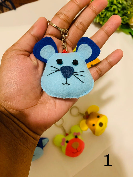 Cute Animal face keychains