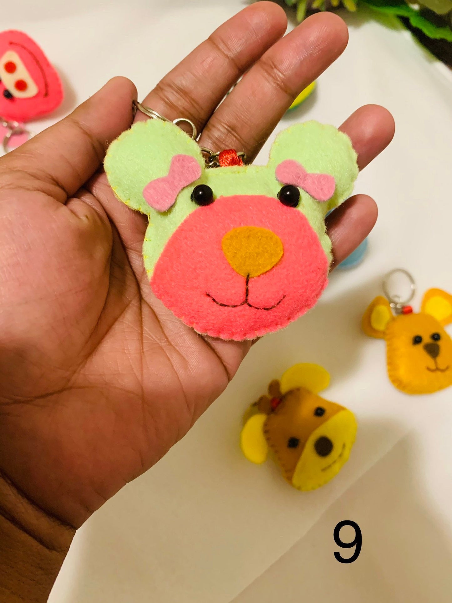 Cute Animal face keychains