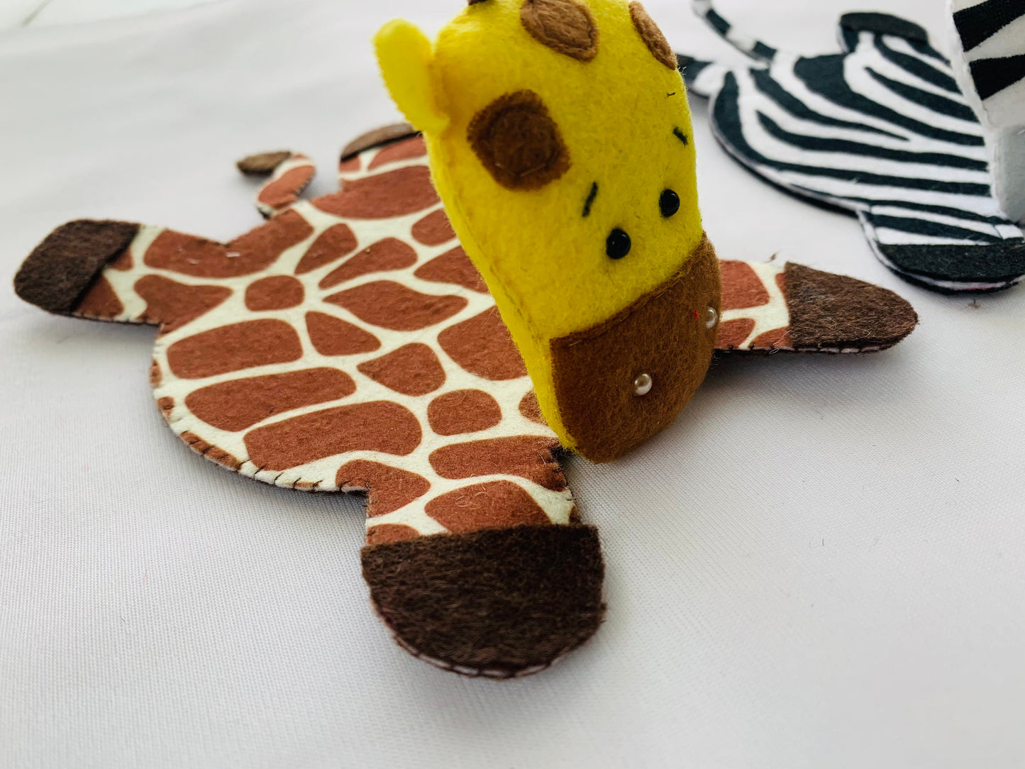 coasters for kids giraffe zebra made with fabric