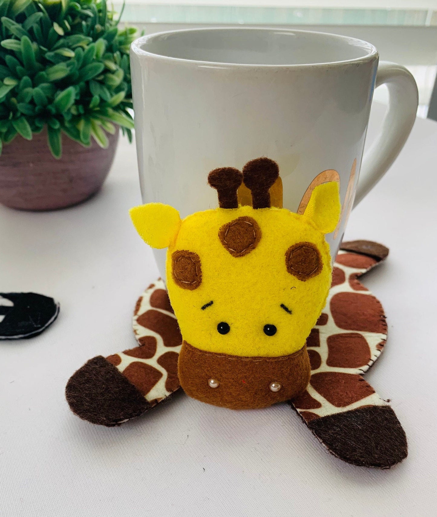 coasters for kids giraffe zebra made with fabric