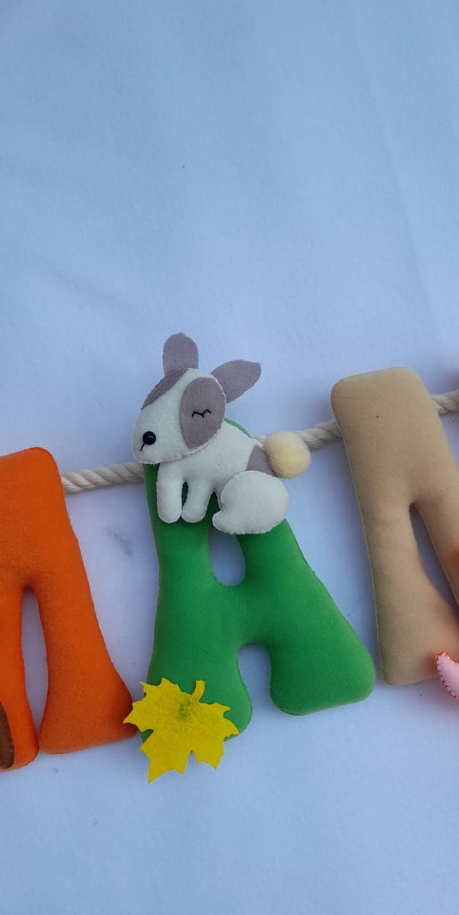 Woodland animal theme name sign, woodland theme name garland, woodland animals, Animalsname banner