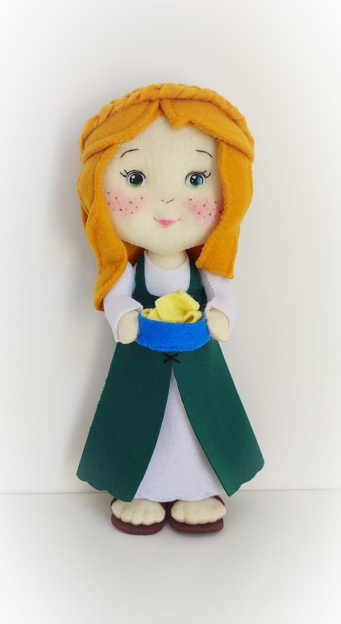 Personalized Saint doll, St. Bridget of Ireland , first communion gift , saint ornaments