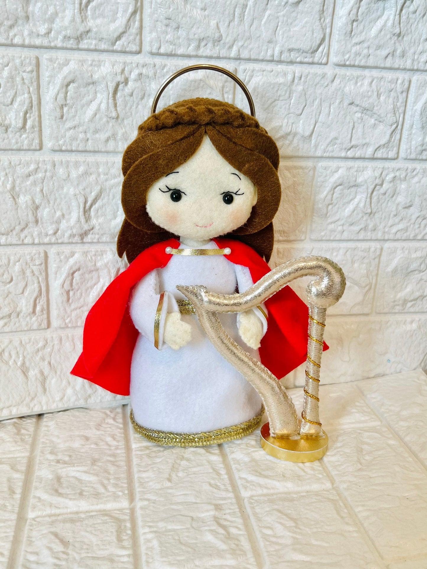 Saint Cecilia doll, saint ornaments, Mother Mary doll, first communion gift, confirmation gift, personalized saint doll