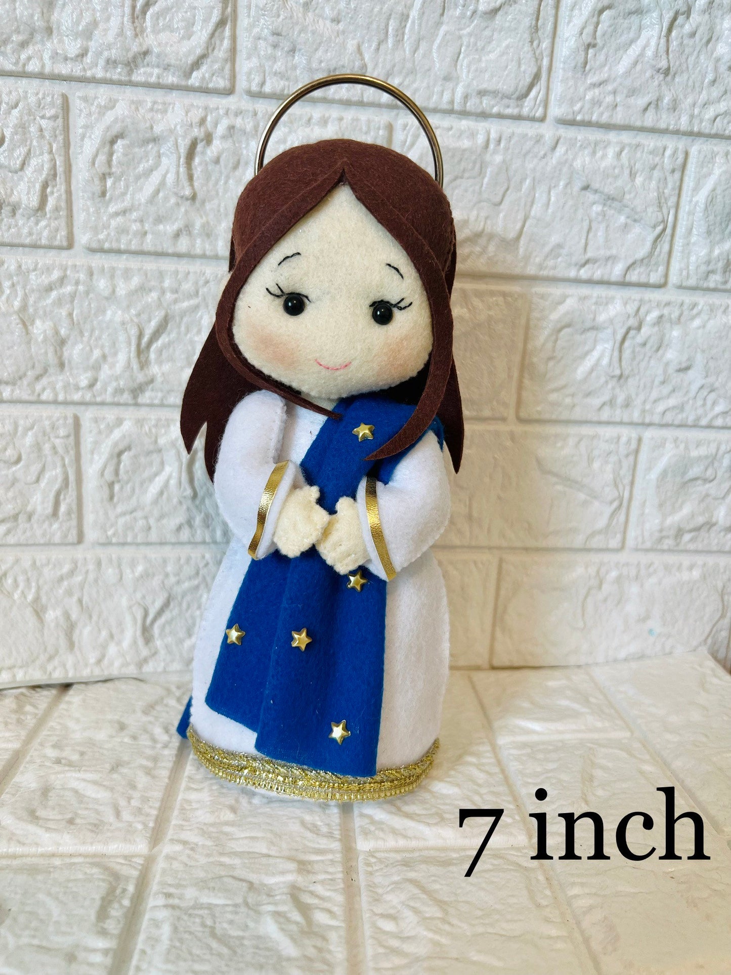 Virgin Immaculate conception ornament , our Lady of Immaculate conception, Marian saint doll, saint doll, confirmation gift, saint dolls