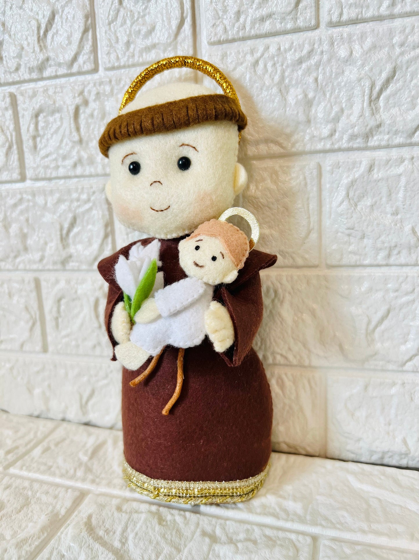 Saint Anthony ornament , saint doll, saint ornaments, baptism gift, first communion gift, confirmation gift, personalized saint doll