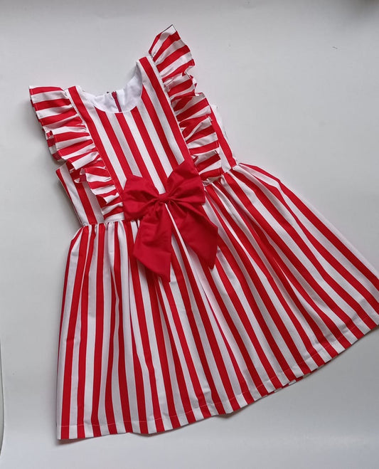 Candy Cane Christmas Striped Dress