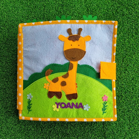 Giraffe toddler busy book