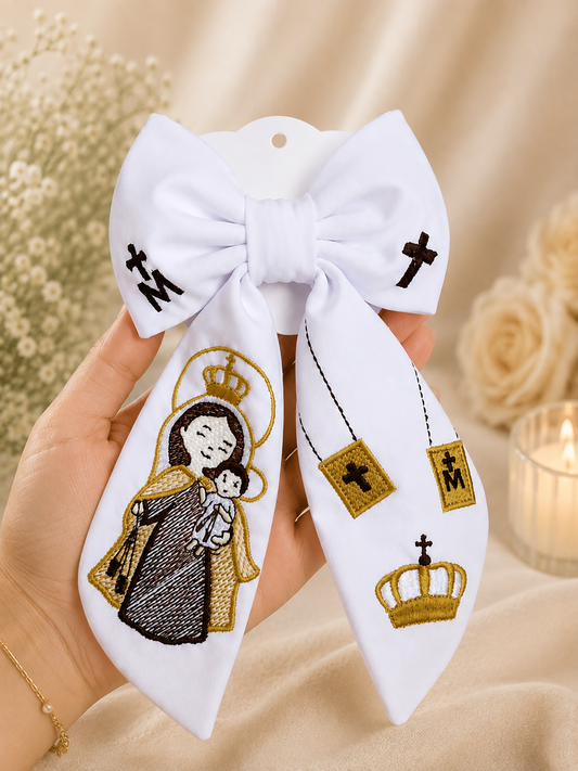 Our Lady of Mount Carmel Hair Bow