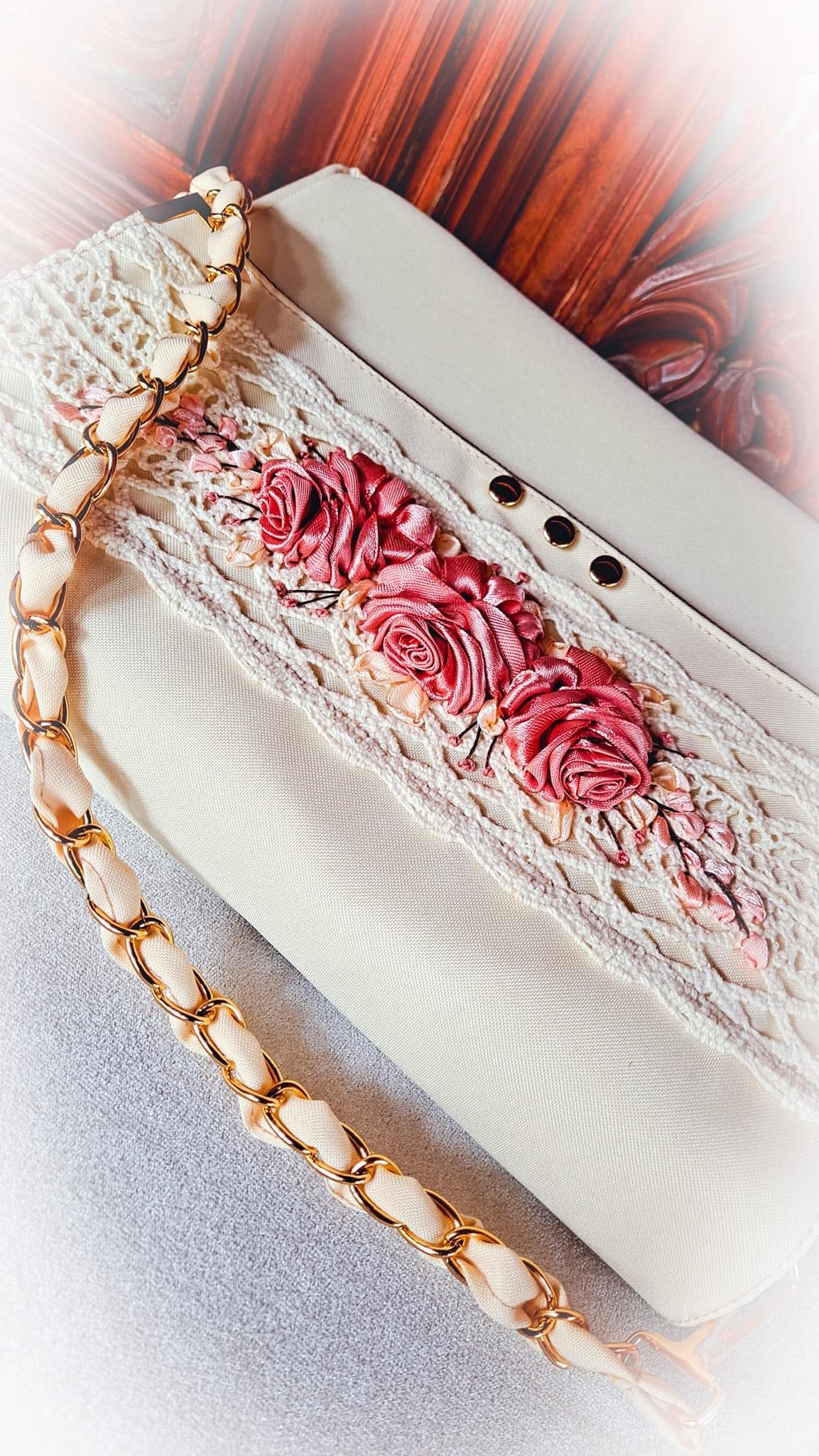 Hand Ribbon Embroidered Bag