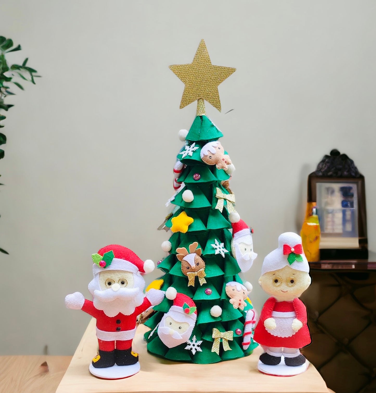 Christmas Tree , Santa and Mrs Clause