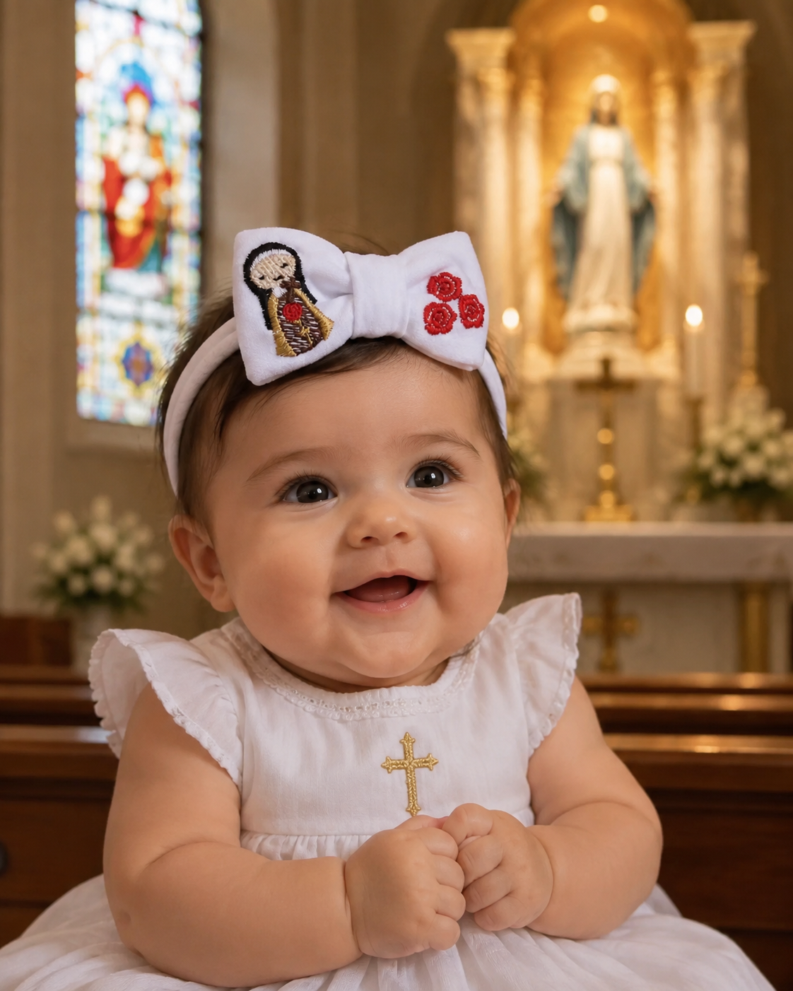 St.Theresa Baby Hair Bow