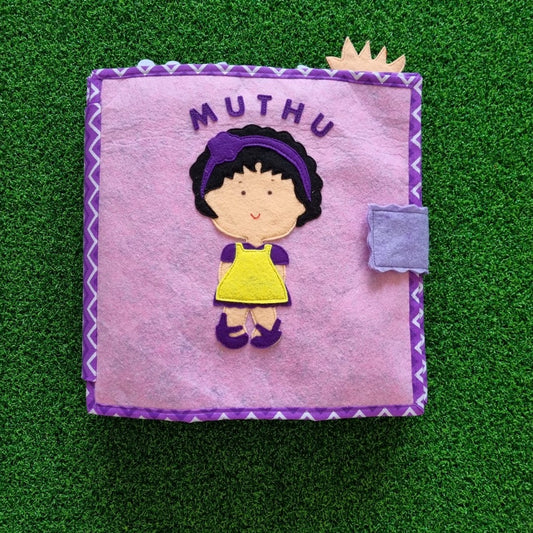 Cute girl cover page  toddler /preschool busy book .