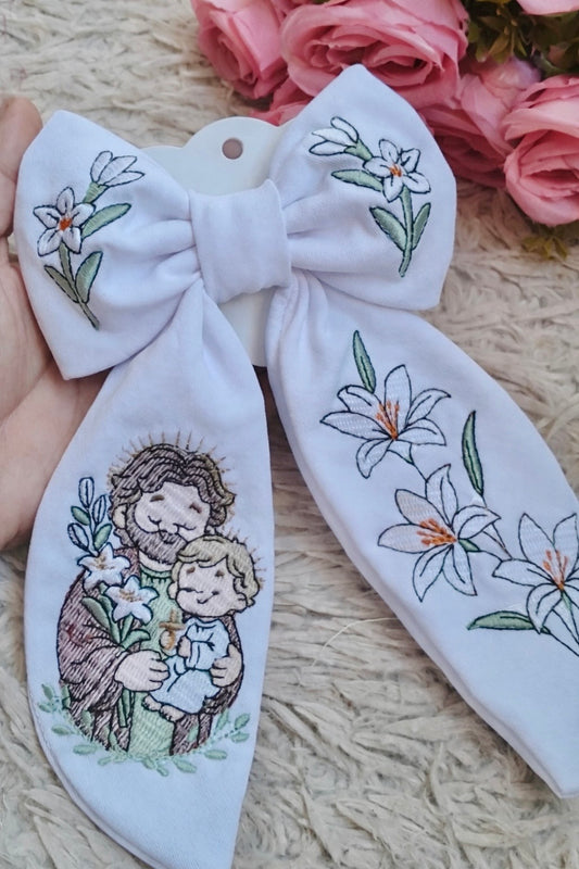 St.Joseph theme Hair Bow
