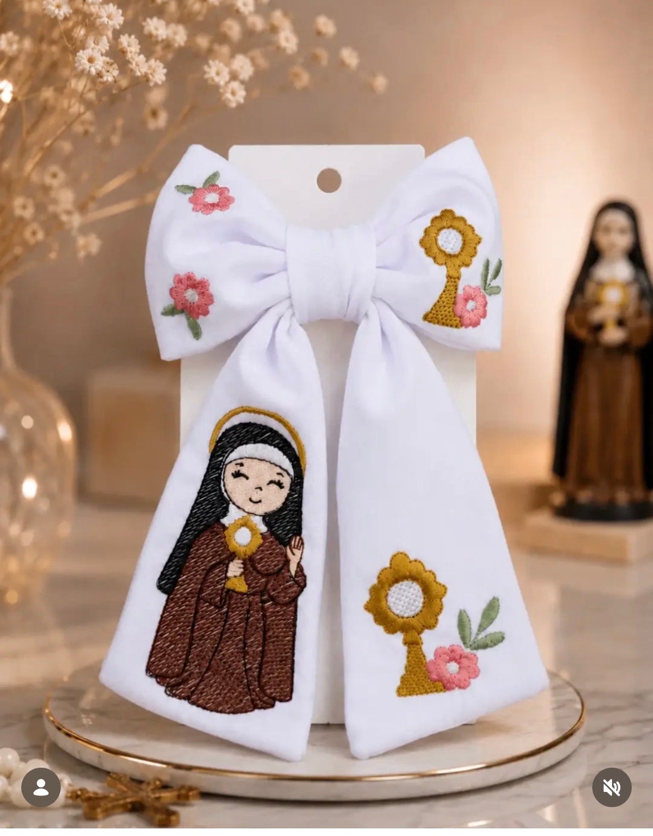 St.Claire of Assisi Hair Bow