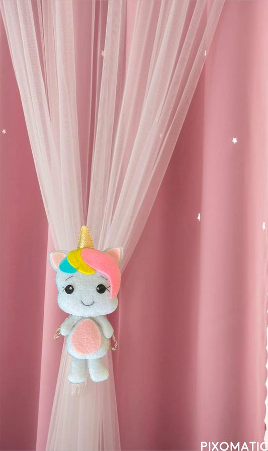 Unicorn theme Curtain tiebacks