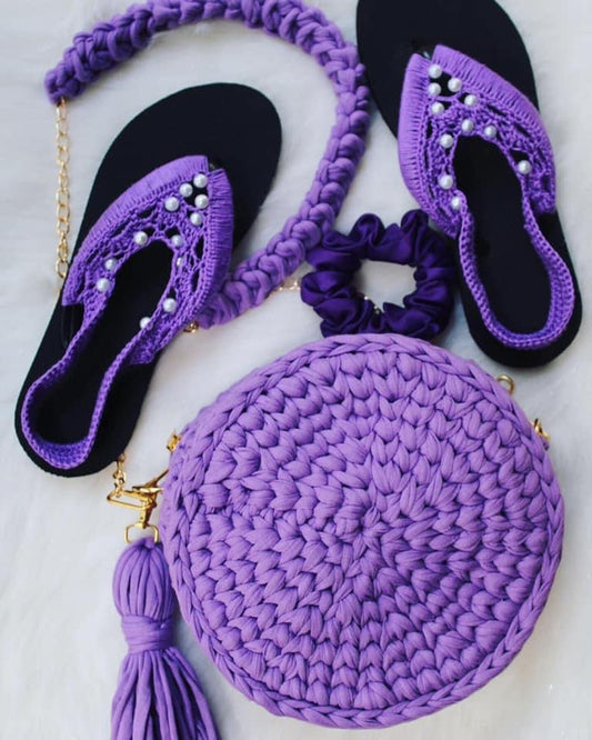 Crochet flip flops