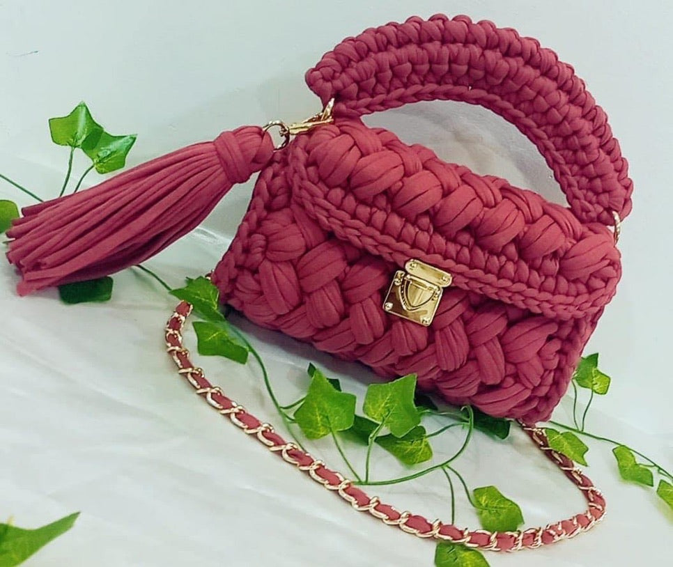 Crochet luxury Handbag/ shoulder bag