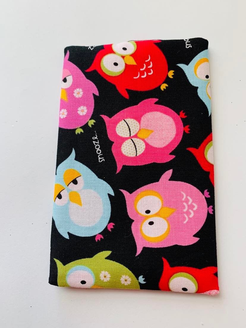 cute owl Fabric Tissue Holder, Pocket Tissue Holder, Mini Tissue Pouch, Travel Tissue Holder, Pocket Tissue Cover, Kleenex Case