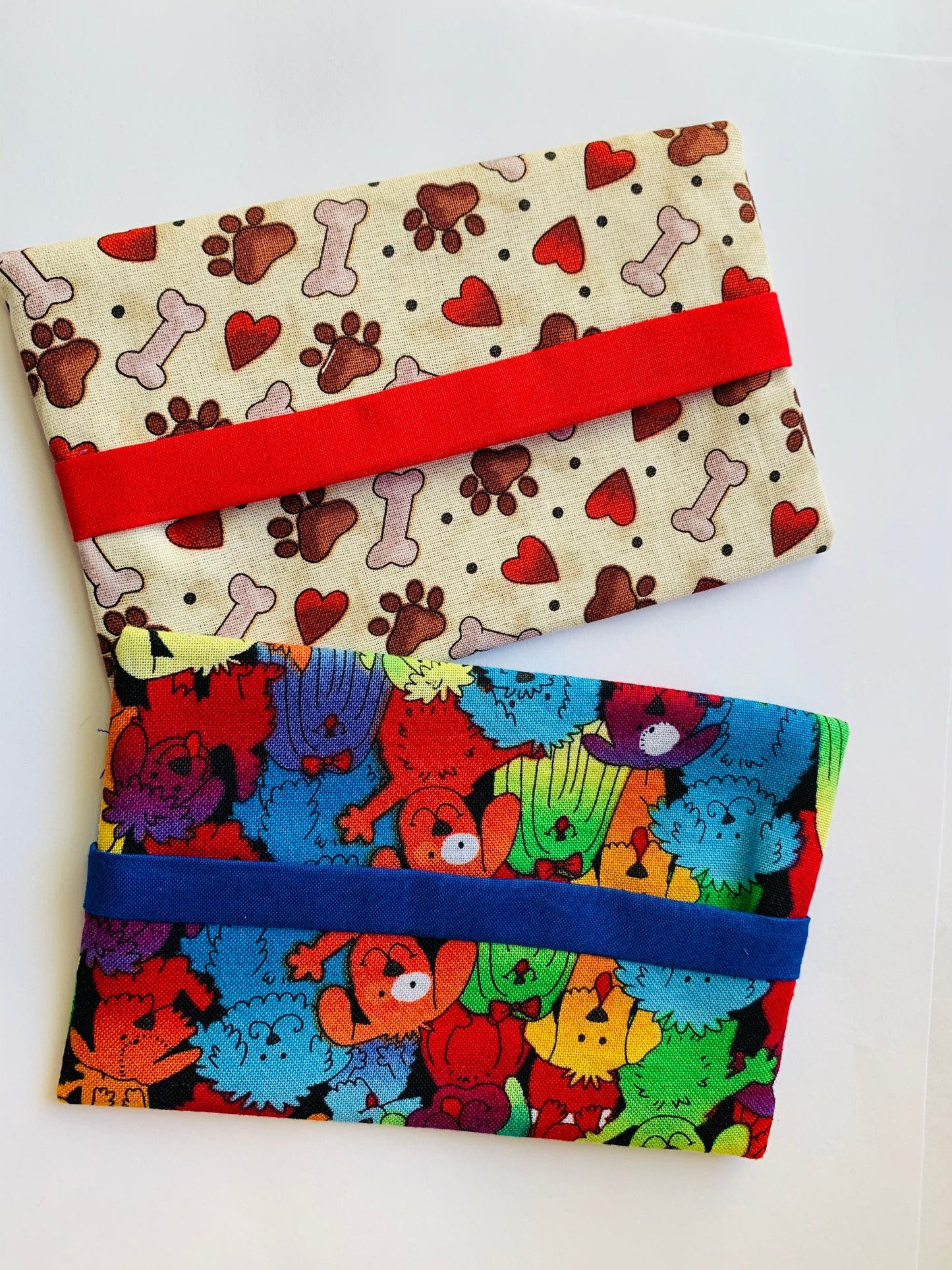 Puppy Fabric Tissue Holder, Pocket Tissue Holder, Mini Tissue Pouch, Travel Tissue Holder, Pocket Tissue Cover, Kleenex Case