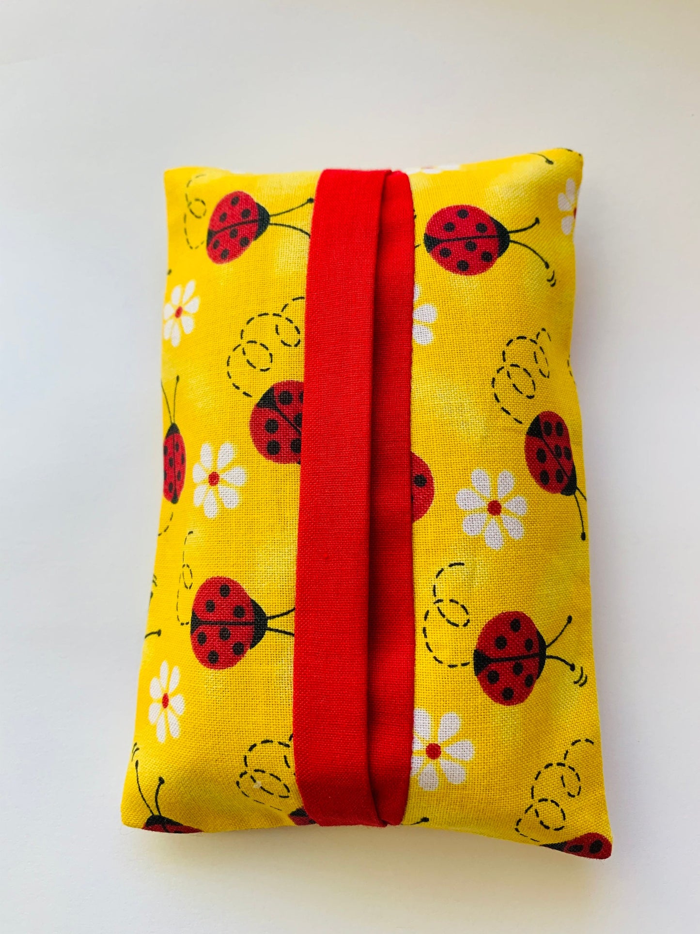 Lady bug Fabric Tissue Holder, Pocket Tissue Holder, Mini Tissue Pouch, Travel Tissue Holder, Pocket Tissue Cover, Kleenex Case