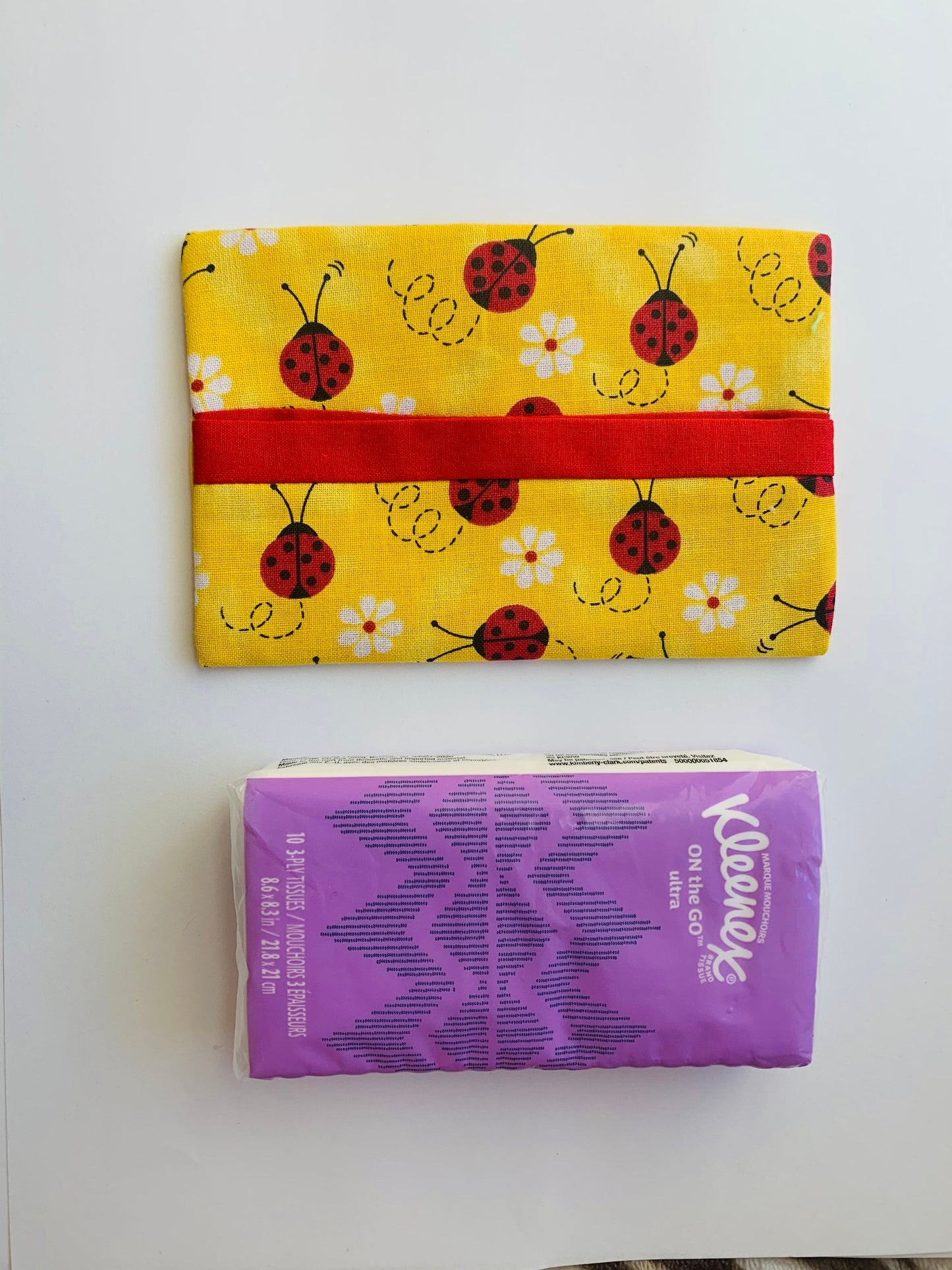 Lady bug Fabric Tissue Holder, Pocket Tissue Holder, Mini Tissue Pouch, Travel Tissue Holder, Pocket Tissue Cover, Kleenex Case