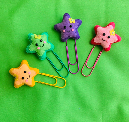 Book marks for kids / paper clip star bookmark