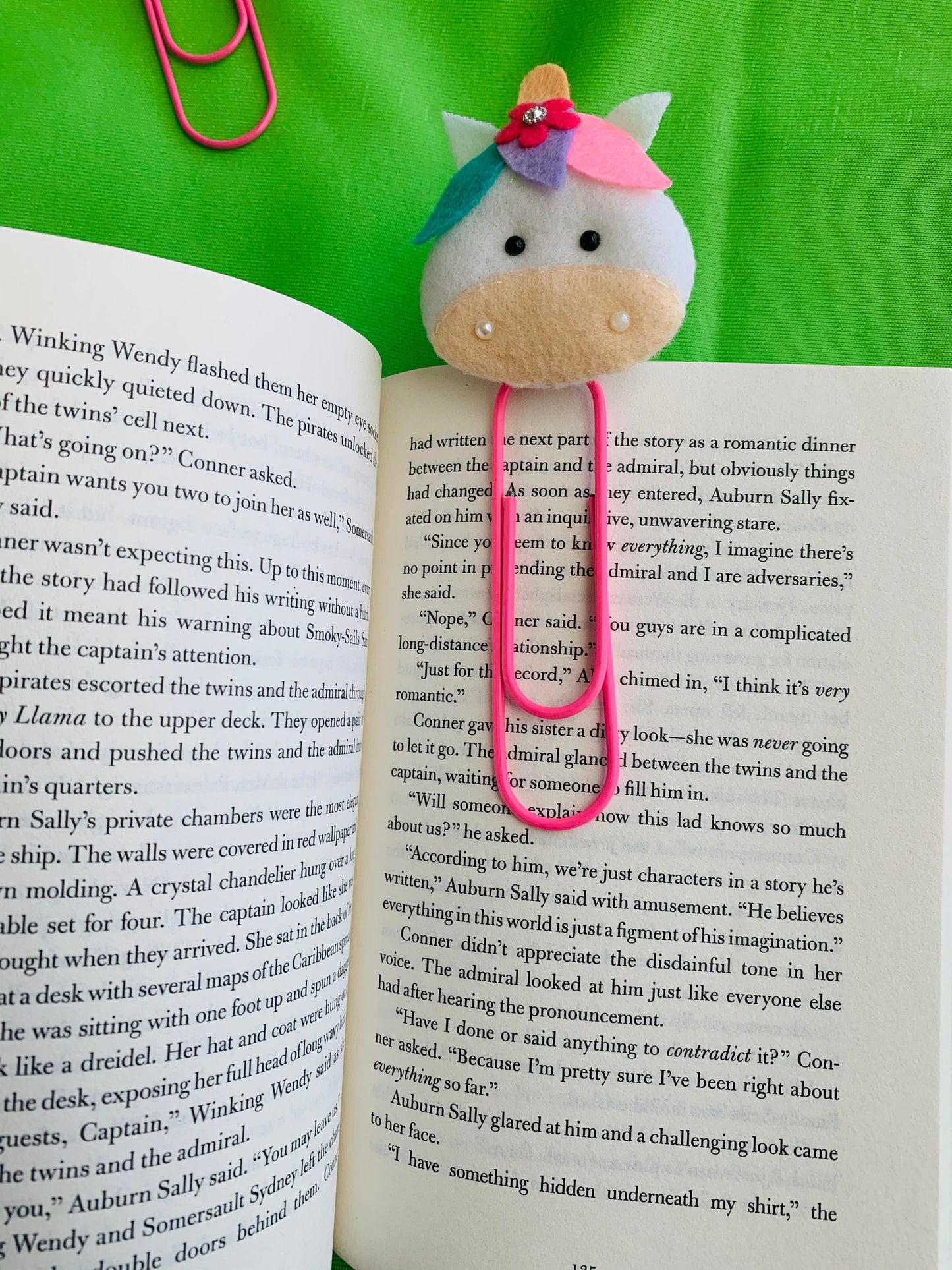 Unicorn owl book marks paper clip book lovers