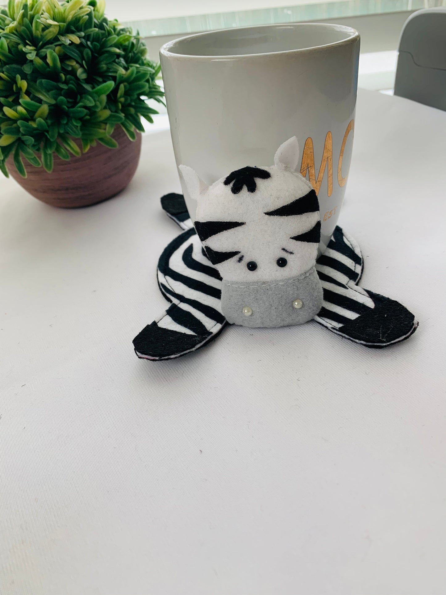 coasters for kids giraffe  zebra made with fabric