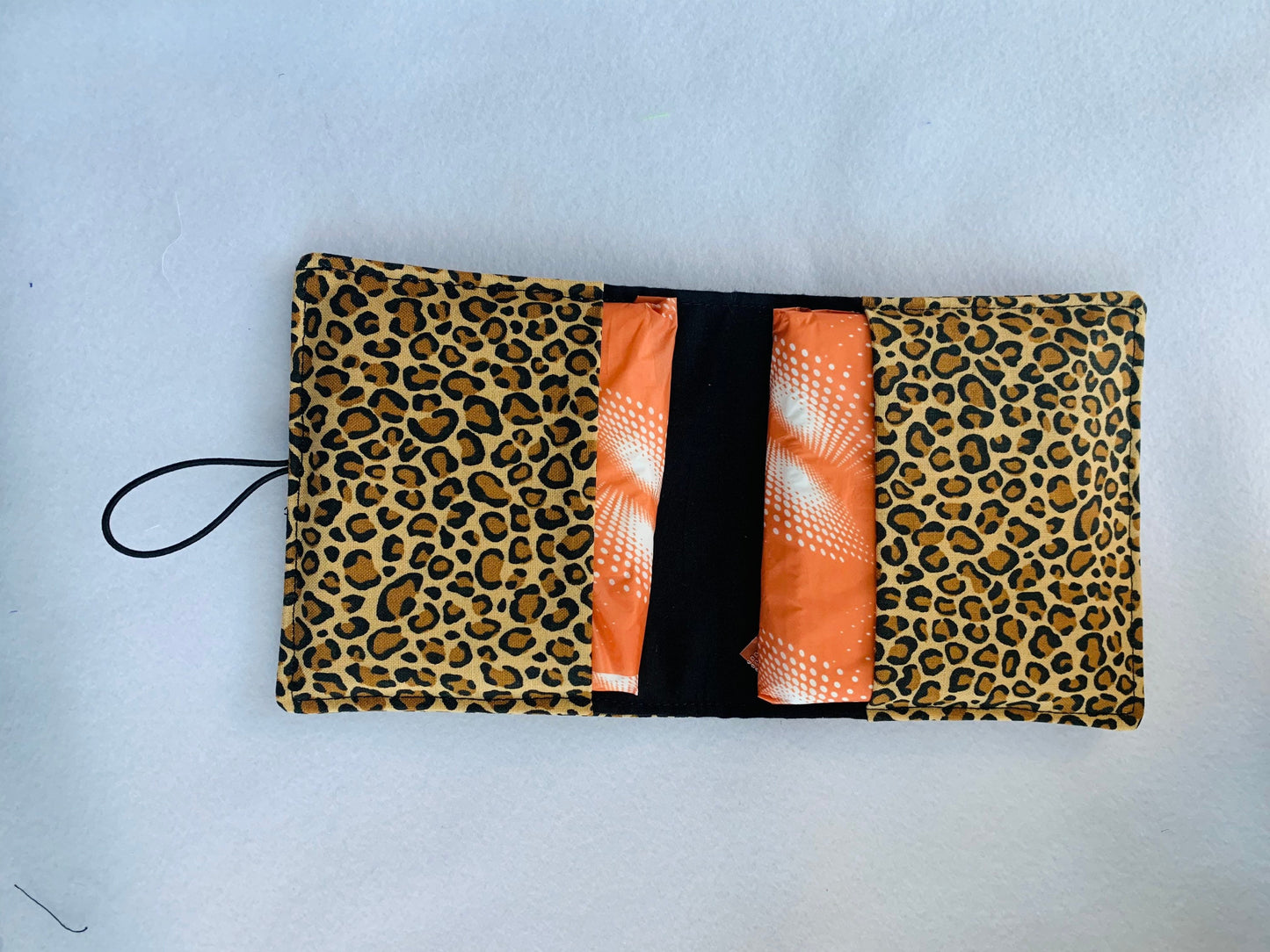 Sanitary Pad Holder, Pouch, Privacy pouch, leopard Purse, Feminine Pouch, Toiletry Bag, Girls Gift, School , College, Teen Menstrual