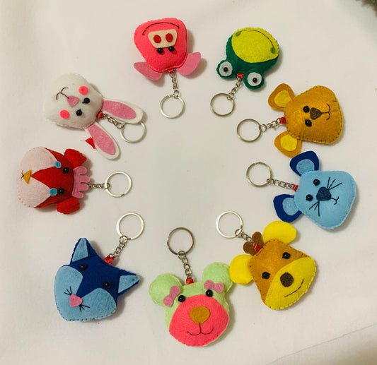 Cute Animal  face keychains