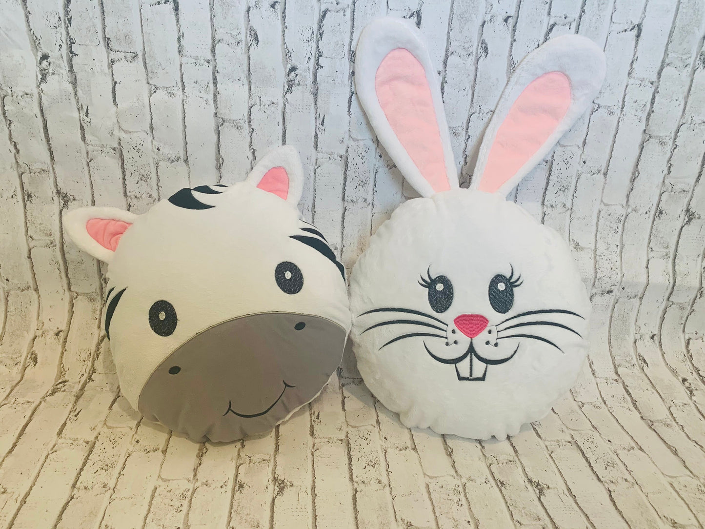 Easter bunny pillow, Cuddly Bunny pillow, for Easter/Spring, in super soft, Animal Pillows, White Rabbit pillow, bunny face , white bunny