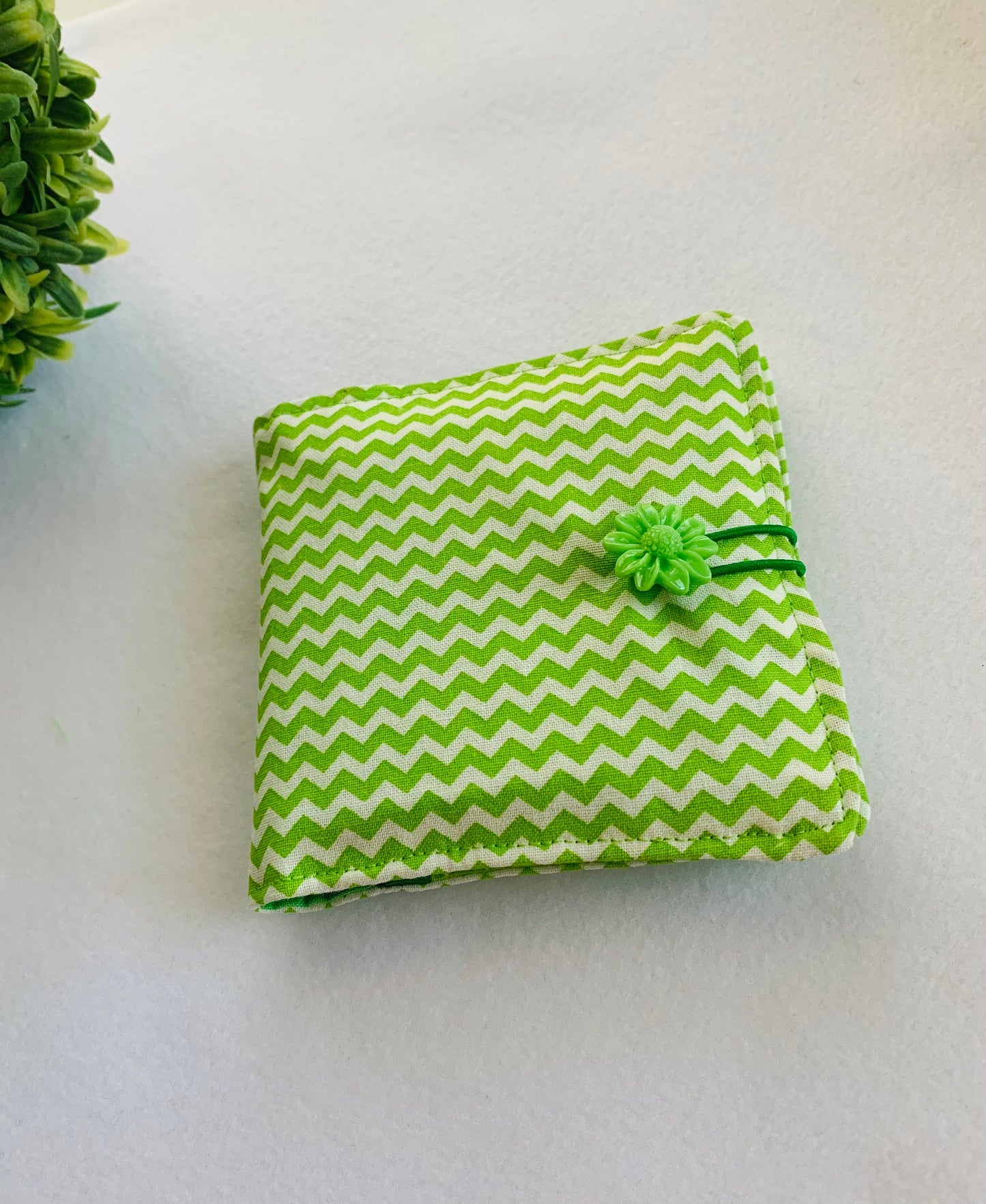 Sanitary Pad Holder, Pouch, Privacy pouch, green Feminine Pouch, Toiletry Bag, School , College, Teen Menstrual