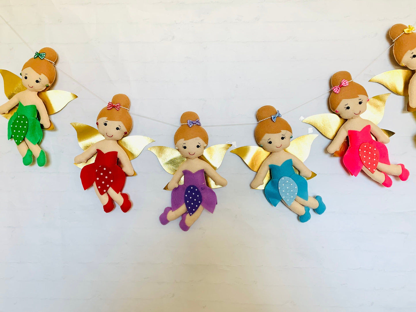 Fairy garland - Fairy Nursery- Felt Garland- Felt Fairy- Felt wall Decor - Kids Wall Decor - Nursery Garland