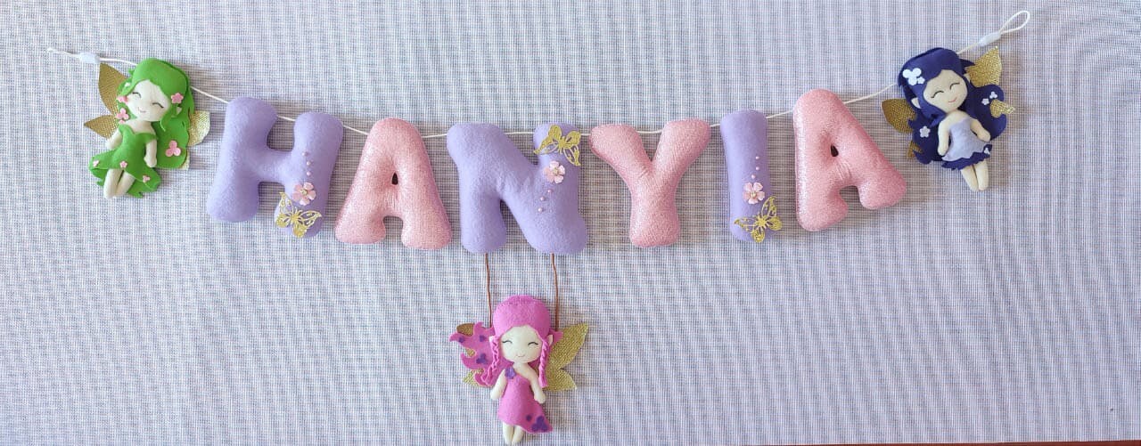 Fairy theme name garland