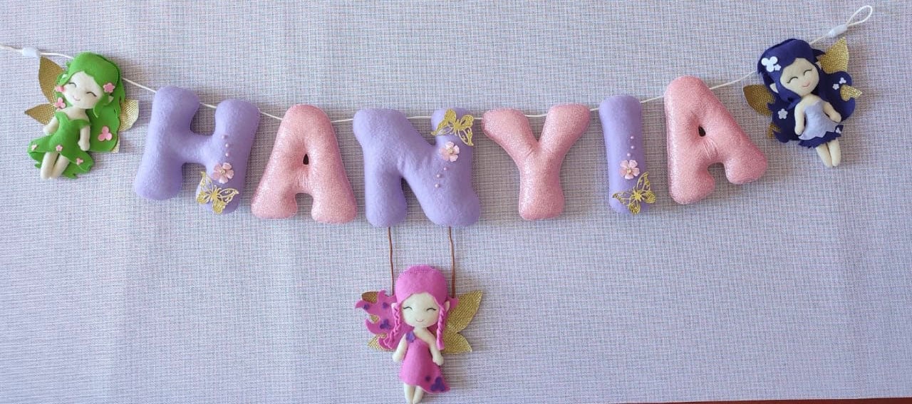 Fairy theme name garland