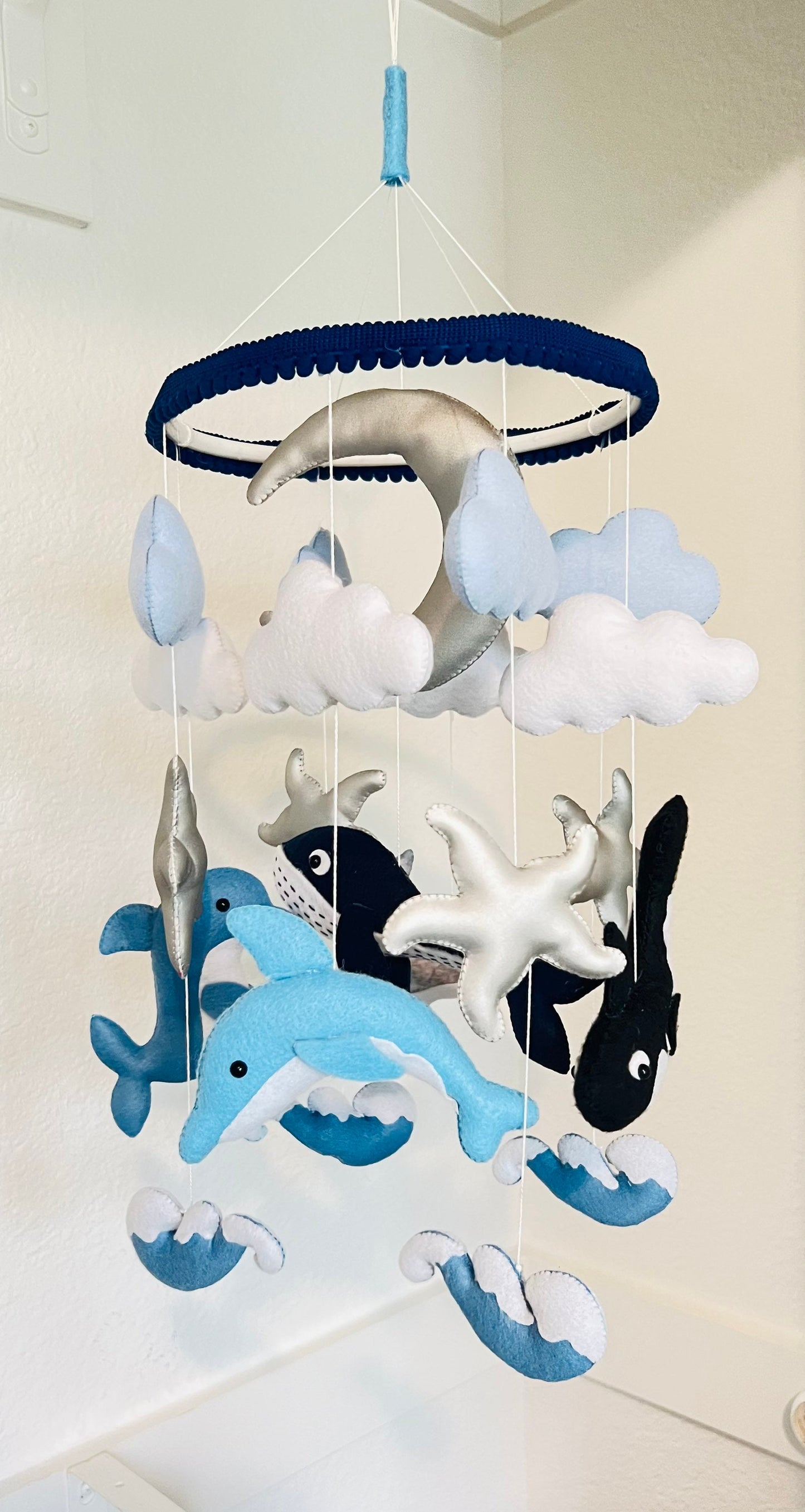 Baby Mobile Ocean, Baby Mobile Boy, Nursery Mobile, Baby Mobile Sea, Mobile whales, Ocean Mobile, nursery mobile, Mobile fish