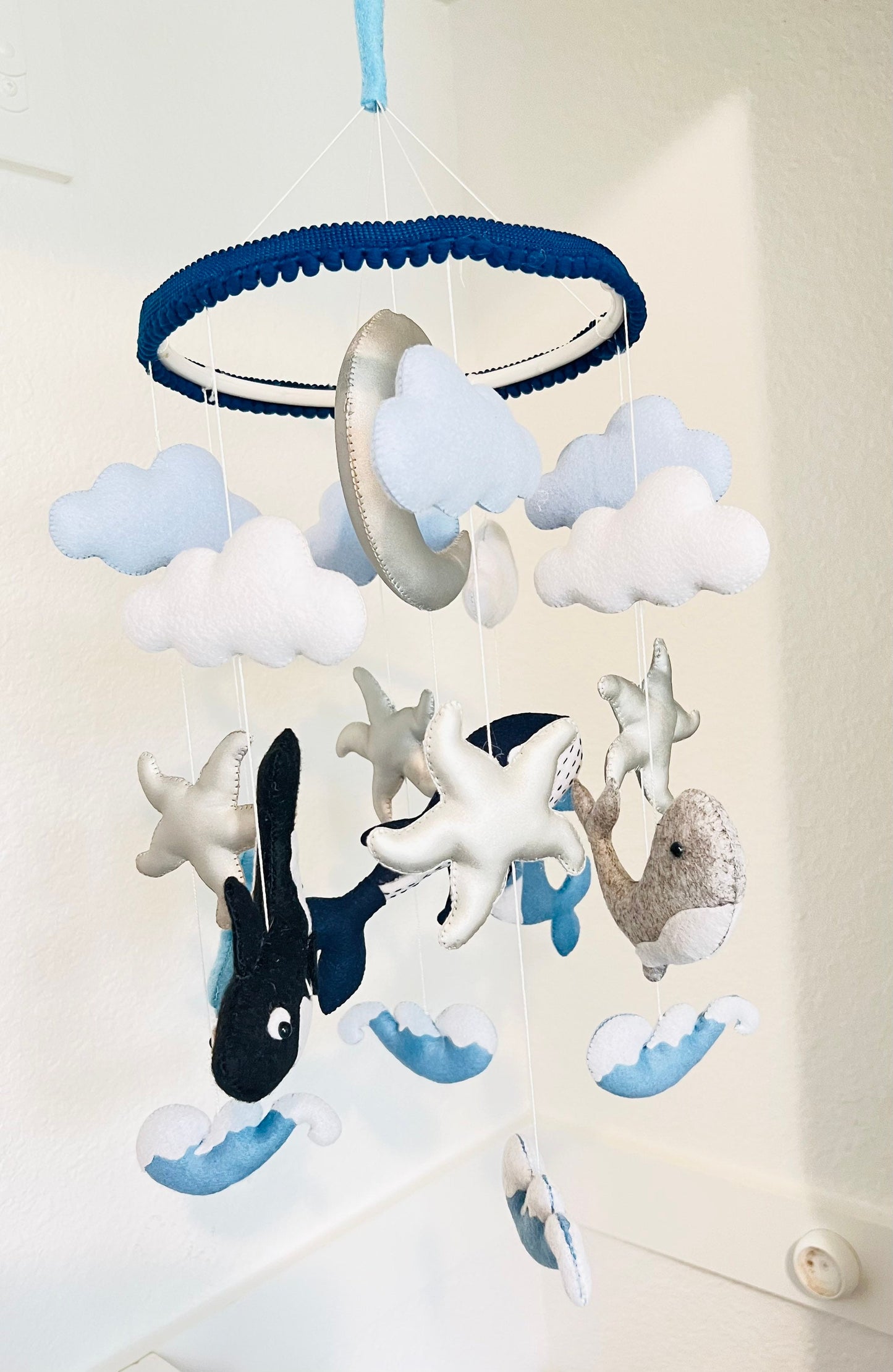 Baby Mobile Ocean, Baby Mobile Boy, Nursery Mobile, Baby Mobile Sea, Mobile whales, Ocean Mobile, nursery mobile, Mobile fish